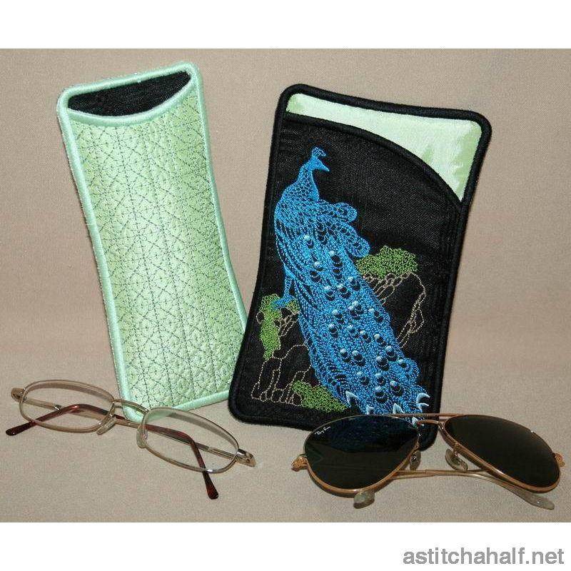 Peacock Eyeglass Cases 03 - a-stitch-a-half