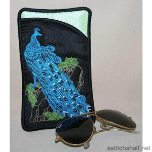 Peacock Eyeglass Cases 03 - a-stitch-a-half