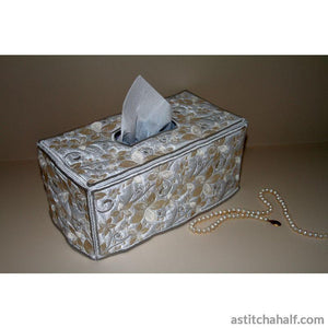 Pearly Promise Tissue Box Cover - a-stitch-a-half