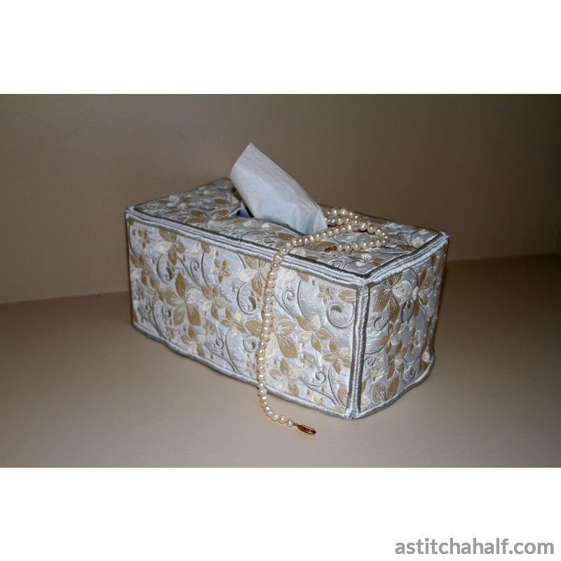 Pearly Promise Tissue Box Cover - a-stitch-a-half