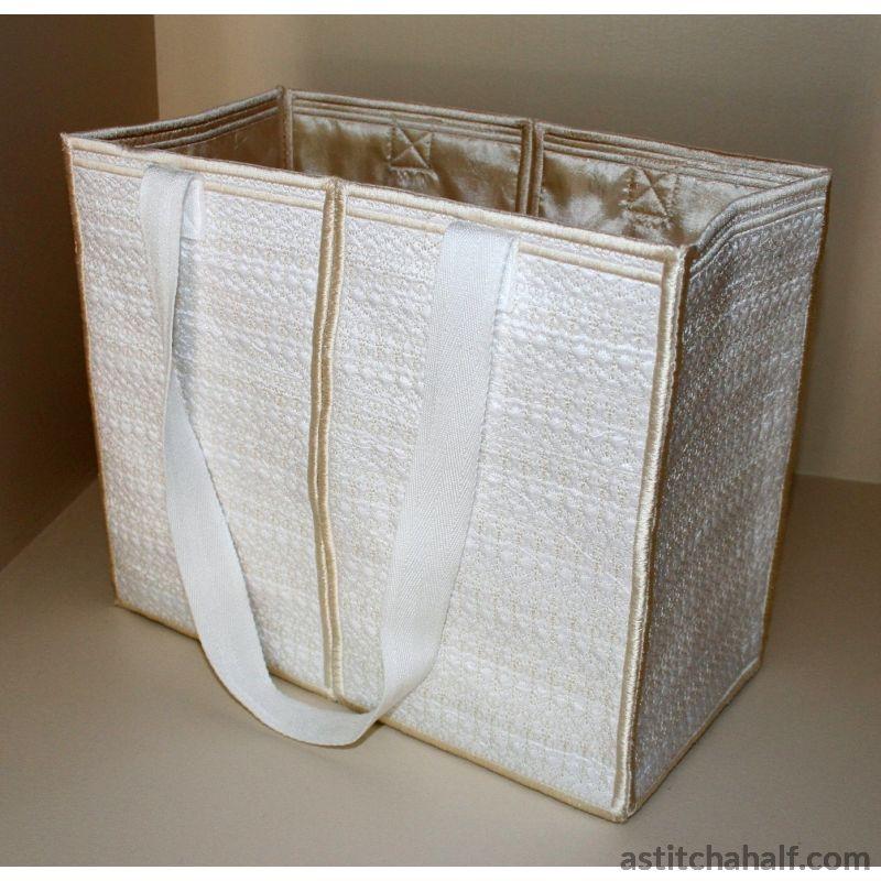 Pearly White Feathery Light Tote Bag - aStitch aHalf