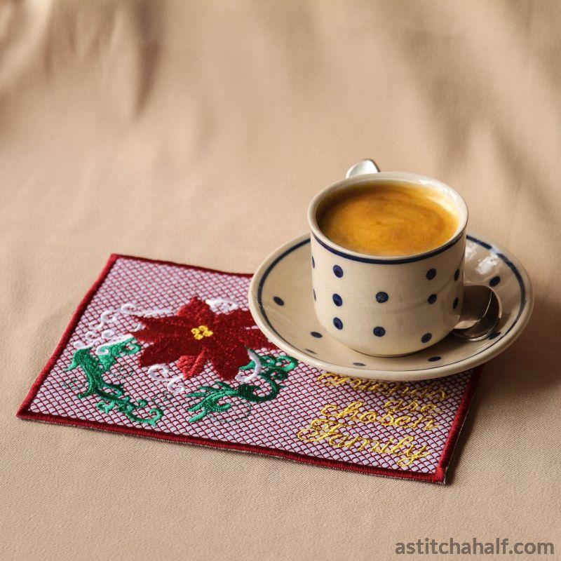 Poinsettia Friends are chosen Family - aStitch aHalf