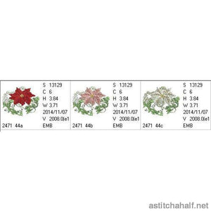 Poinsettia Splendor Combo - a-stitch-a-half
