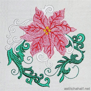 Poinsettia Splendor Combo - a-stitch-a-half