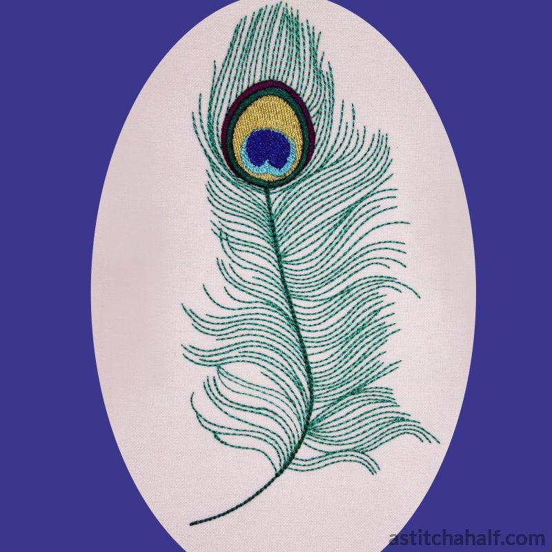 Popular Peacock Feather - aStitch aHalf