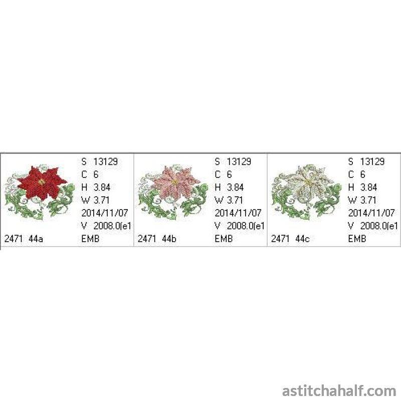 Popular Poinsettia 3 Ways - aStitch aHalf