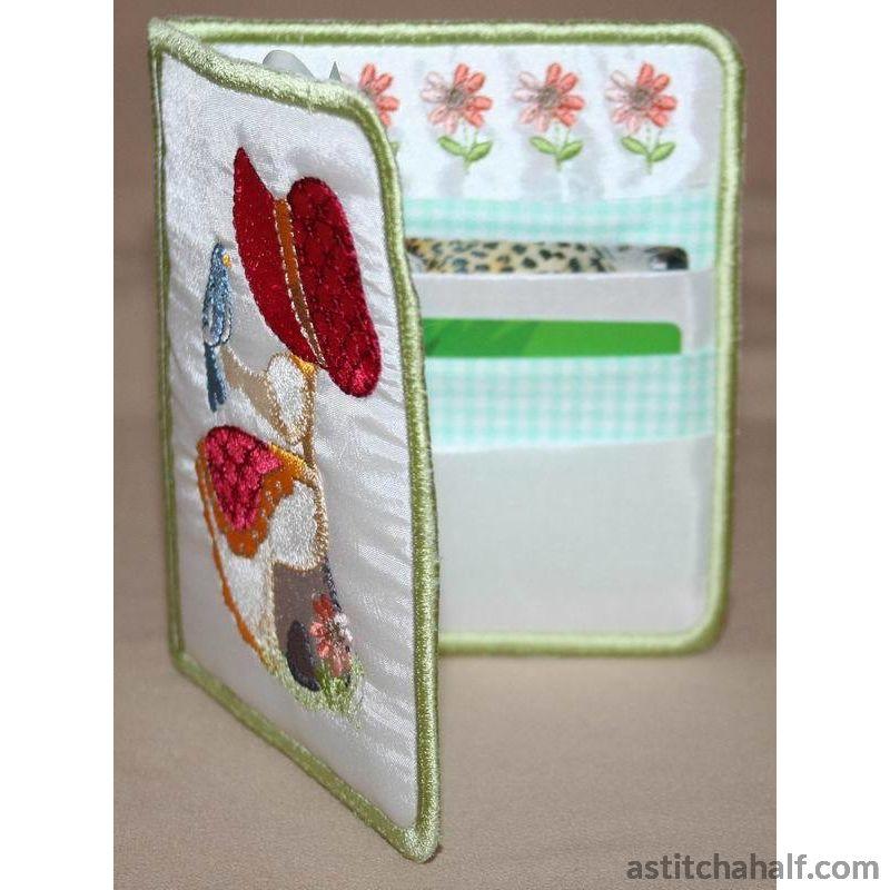 Pretty Bonnet Wallet - a-stitch-a-half