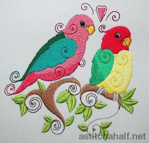 Pretty Parrots - a-stitch-a-half