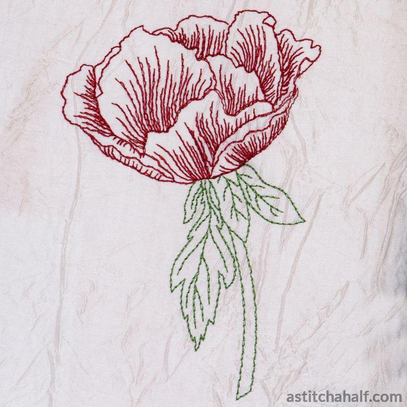 Pretty Poppy - aStitch aHalf