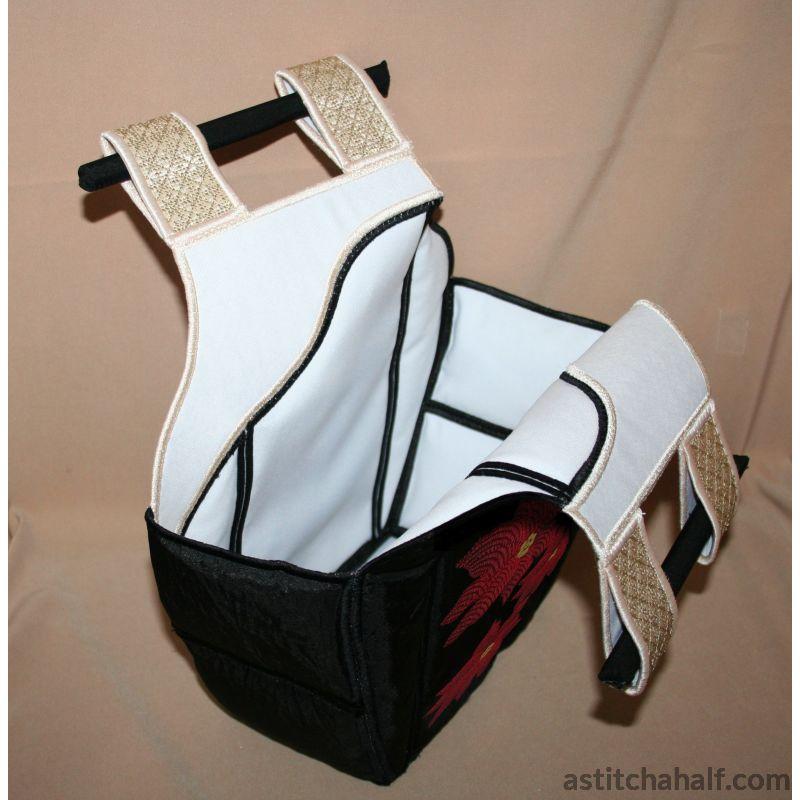 Prima Poinsettia Tote Bag - aStitch aHalf