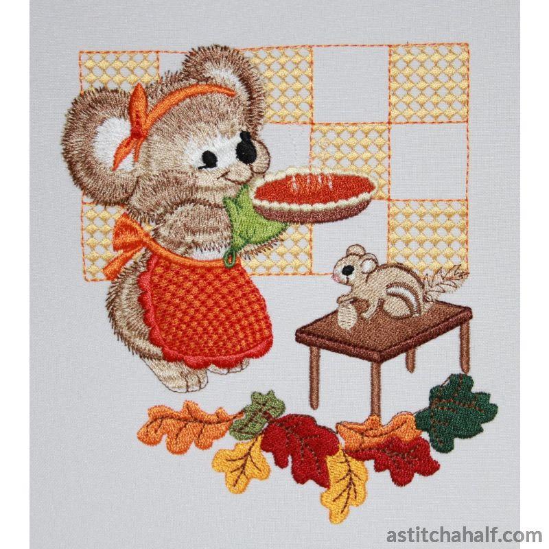 Pumpkin Fuzzy Girl - aStitch aHalf