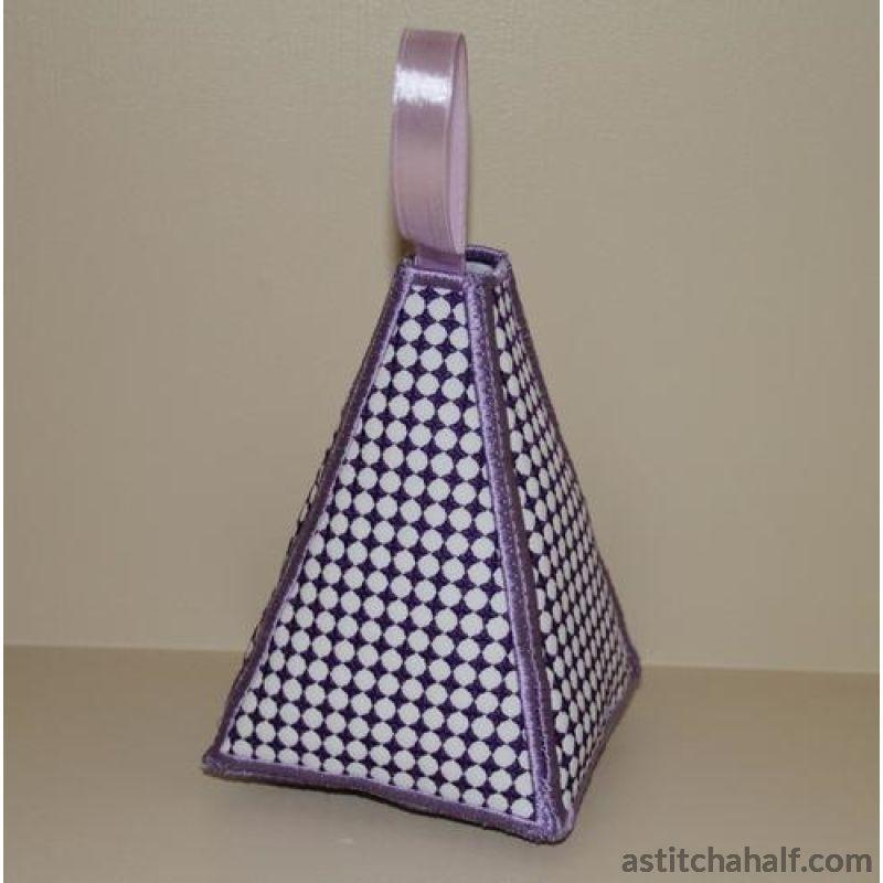 Pyramid Door Stop Lace Diamonds - aStitch aHalf