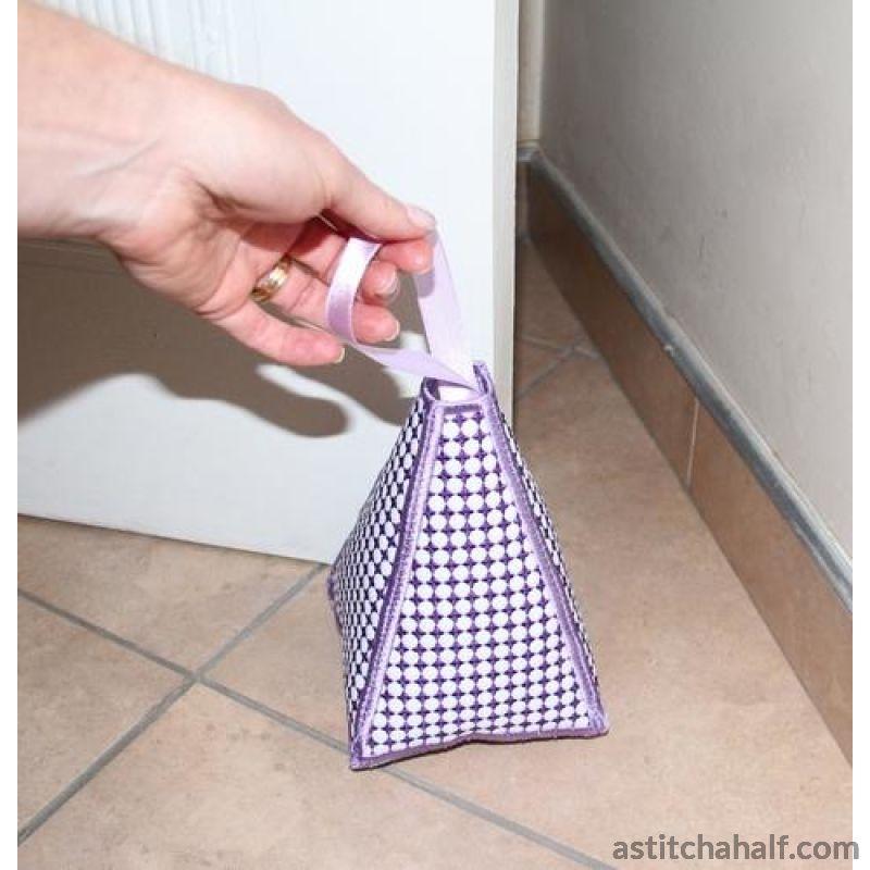 Pyramid Door Stop Lace Diamonds - aStitch aHalf