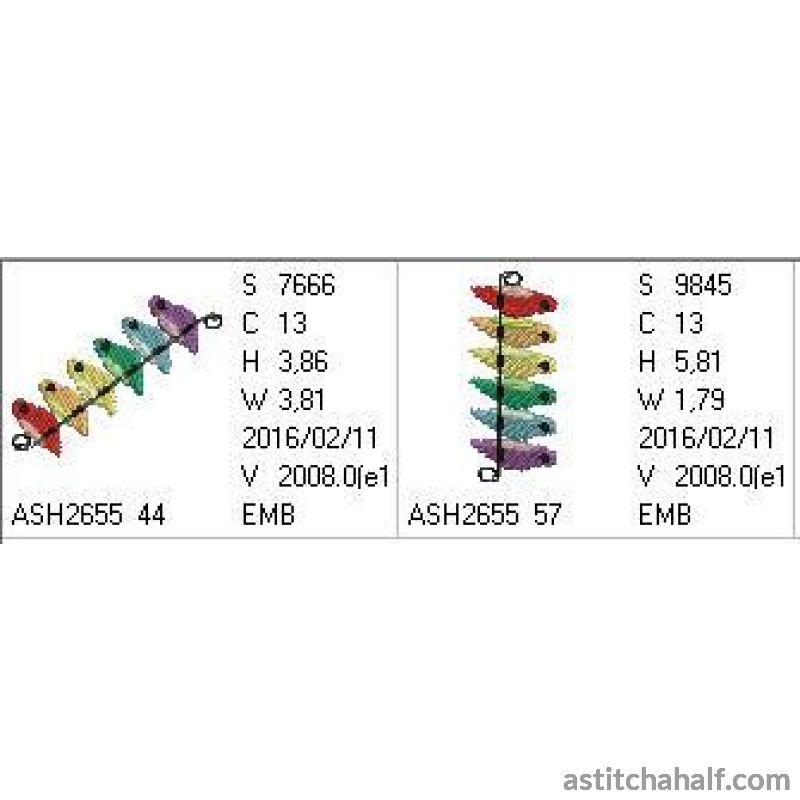 Rainbow Budgies - aStitch aHalf