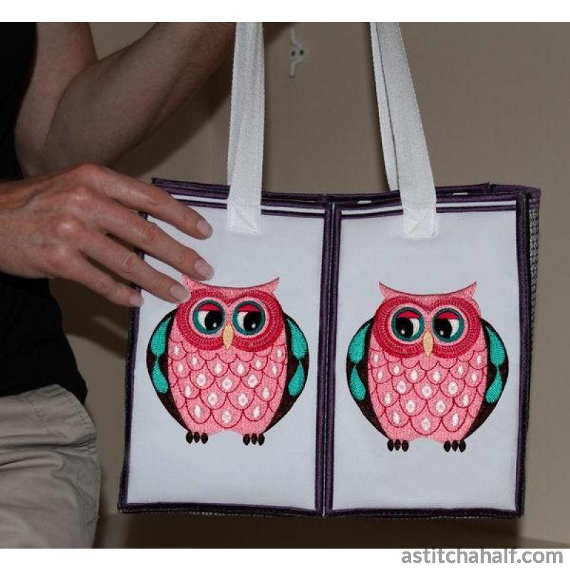 Razzle Dazzle Owl Tote - aStitch aHalf