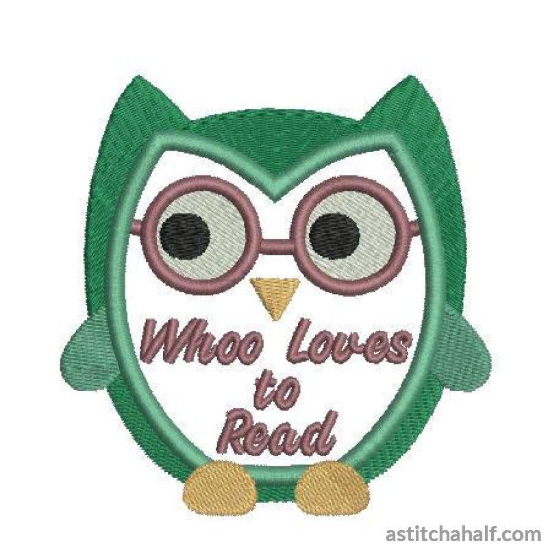 Reading Owl - aStitch aHalf