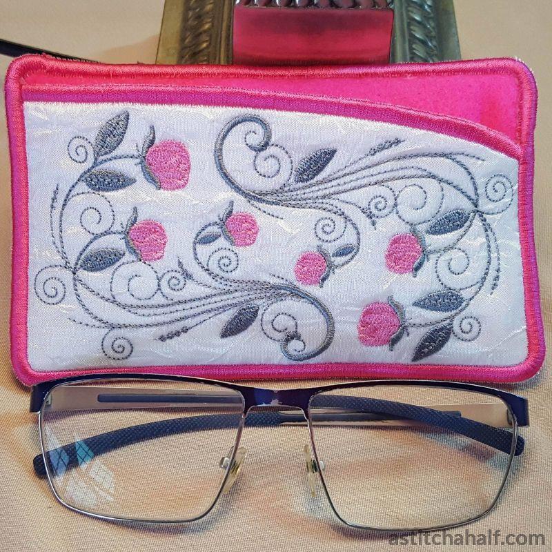 Ring of Roses Eyeglass Case - aStitch aHalf