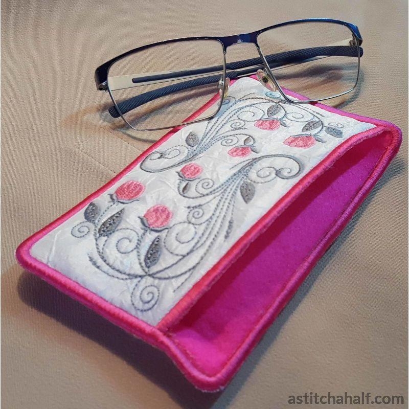 Ring of Roses Eyeglass Case - aStitch aHalf