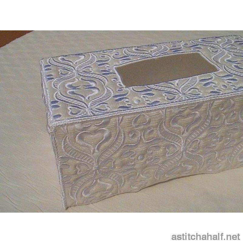 Rococo Tissue Box Cover - a-stitch-a-half