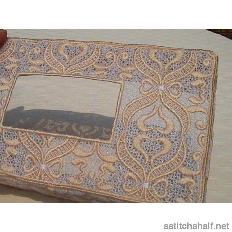 Rococo Tissue Box Cover - a-stitch-a-half