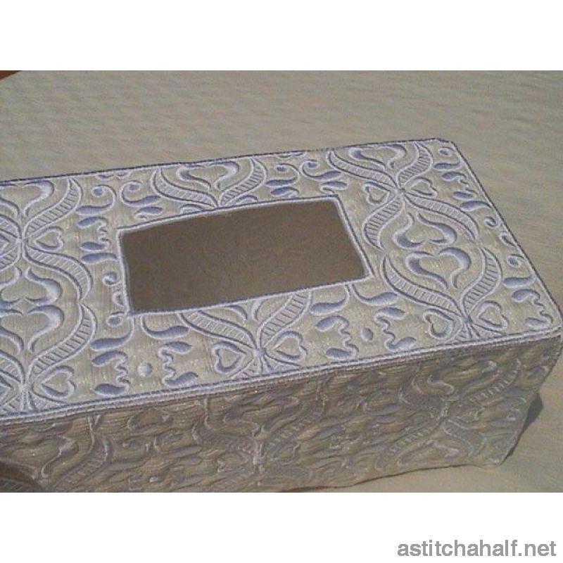 Rococo Tissue Box Cover - a-stitch-a-half