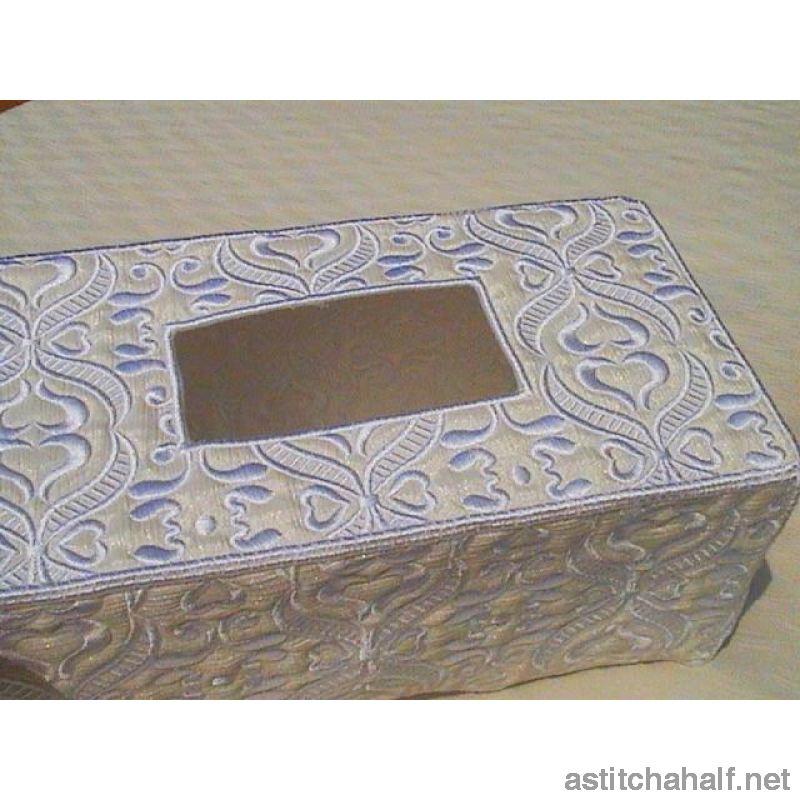 Rococo Tissue Box Cover - a-stitch-a-half