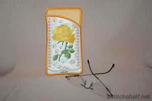 Rose Eyeglass Case - a-stitch-a-half