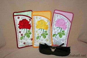 Rose Eyeglass Case - a-stitch-a-half