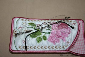 Rose Eyeglass Case - a-stitch-a-half