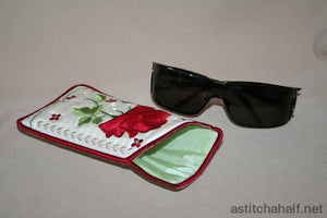 Rose Eyeglass Case - a-stitch-a-half