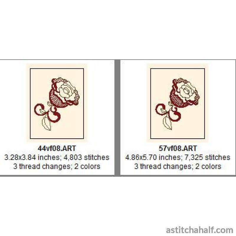 Rose in Vogue - aStitch aHalf