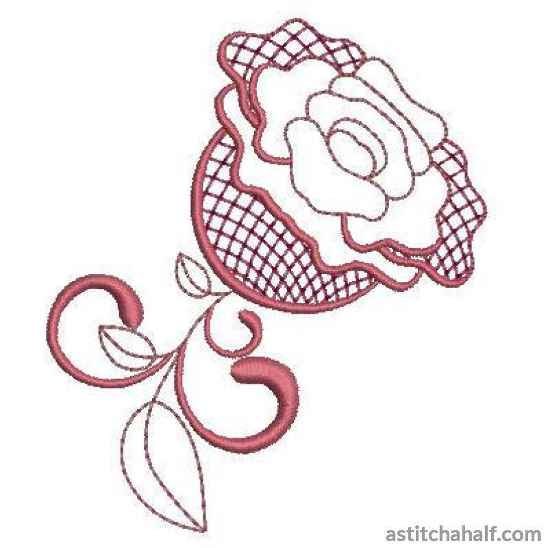 Rose in Vogue - aStitch aHalf