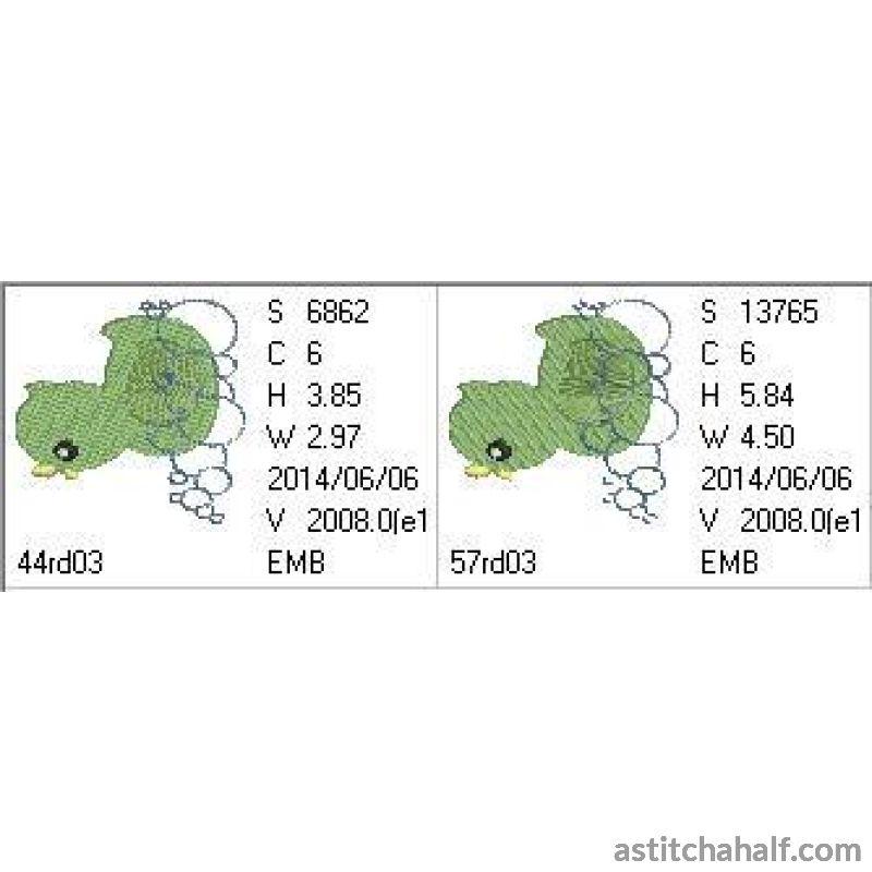 Rubber Ducky in Bubble Bath - aStitch aHalf