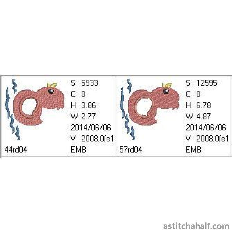 Rubber Ducky with Applique Wing - aStitch aHalf