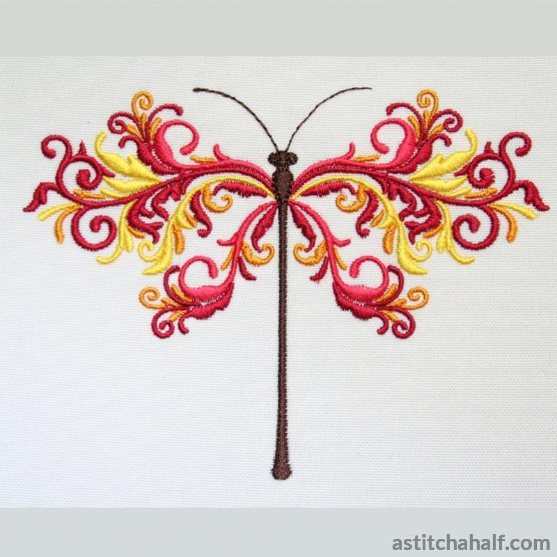 Saffron Dragonfly - aStitch aHalf