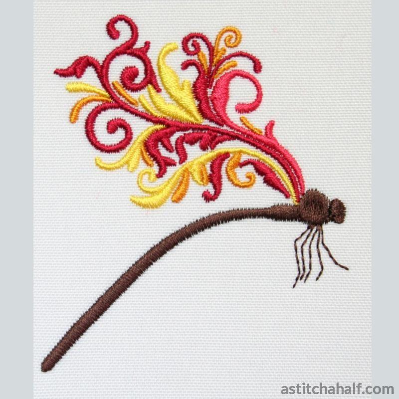 Saffron Dragonfly - aStitch aHalf