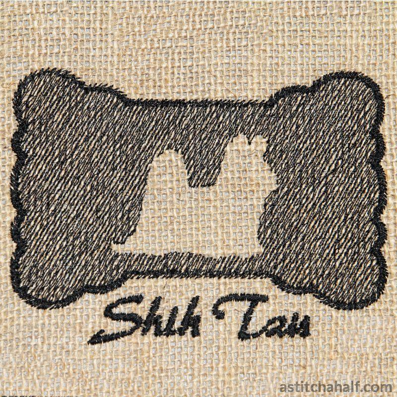Shih Tzu Dog Silhouette - aStitch aHalf