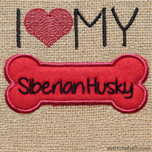 Siberian Husky Dog Silhouette - aStitch aHalf