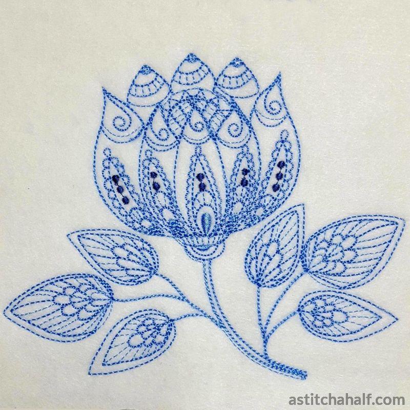 Simple Accent Protea - aStitch aHalf