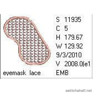Simple Lace Eye Mask - a-stitch-a-half