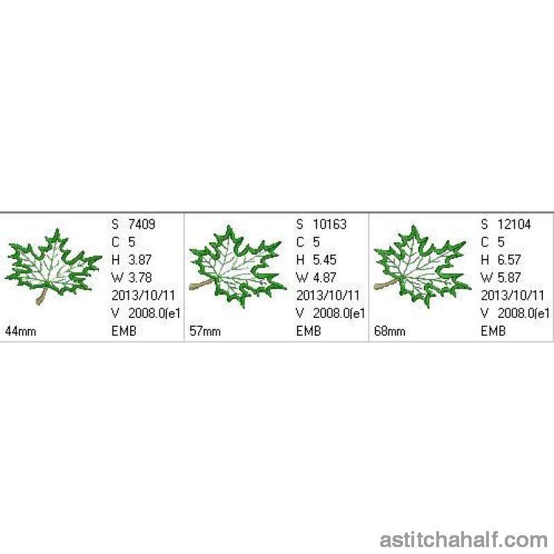 Single Maple Leaf - aStitch aHalf