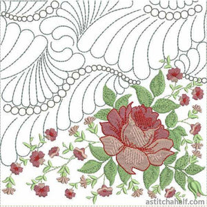 Sleep on Roses Pillow Quilt Combo - aStitch aHalf