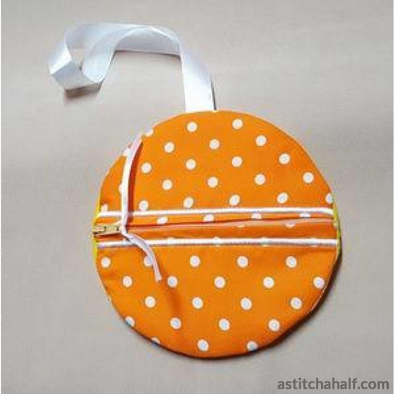 Sleepy Emoji ITH Zipper Bag - aStitch aHalf