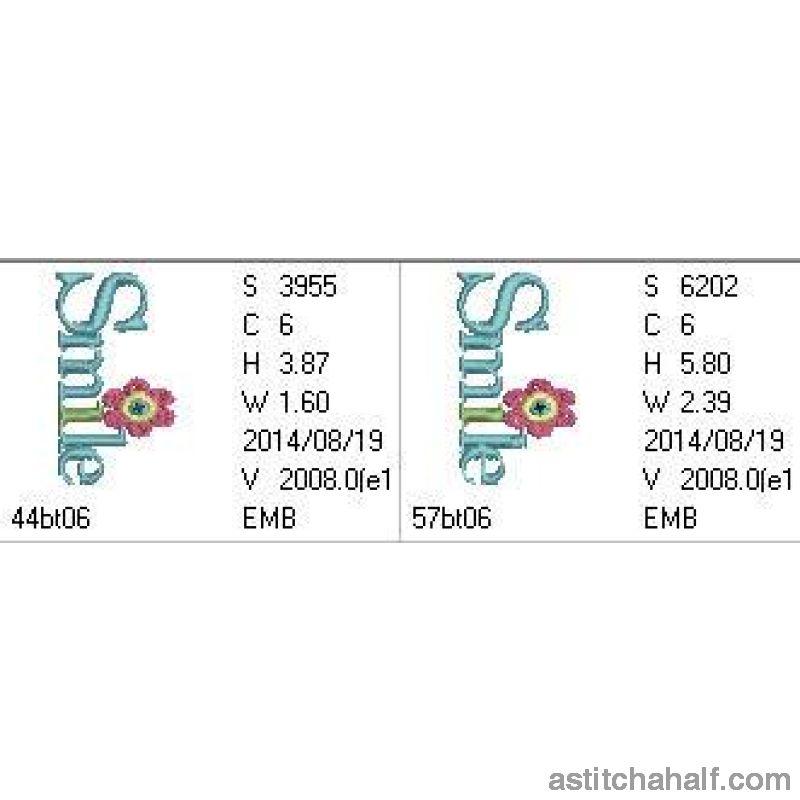 Smile button - aStitch aHalf