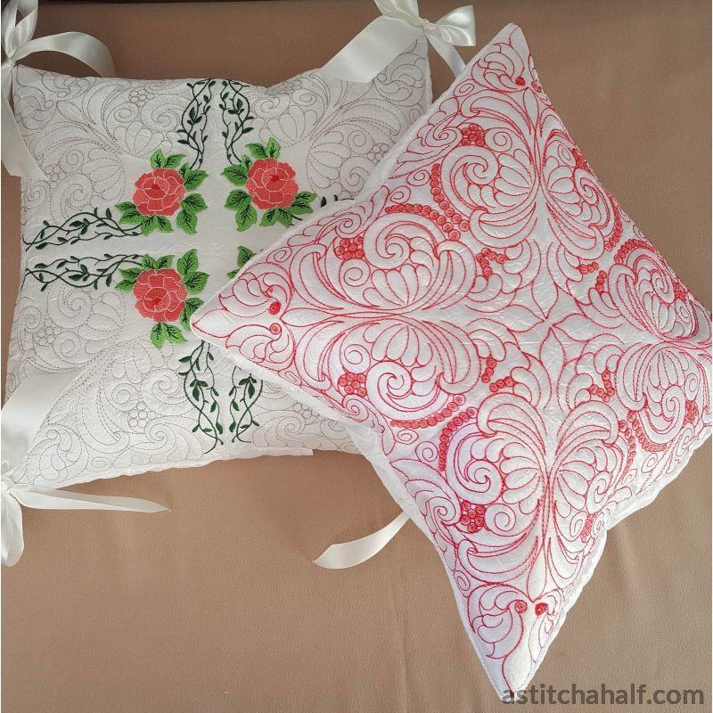 Snow White Pillow Quilt Rose Combo - a-stitch-a-half