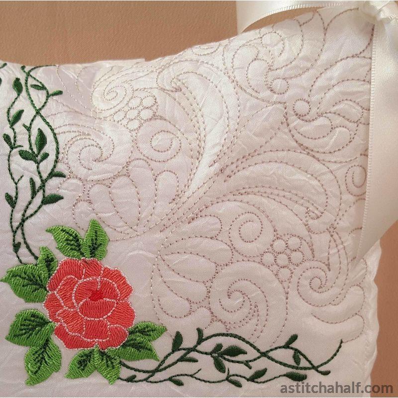 Snow White Pillow Quilt Rose Combo - a-stitch-a-half