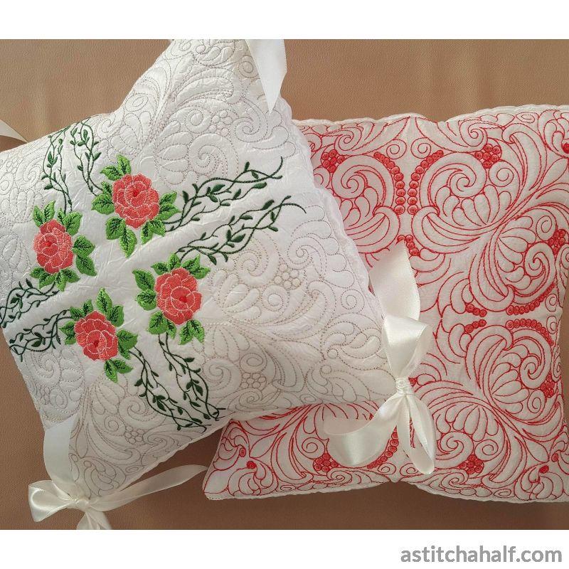 Snow White Pillow Quilt Rose Combo - a-stitch-a-half