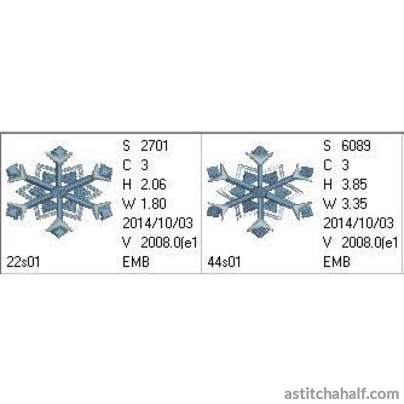 Snowflakes Blizzard - aStitch aHalf