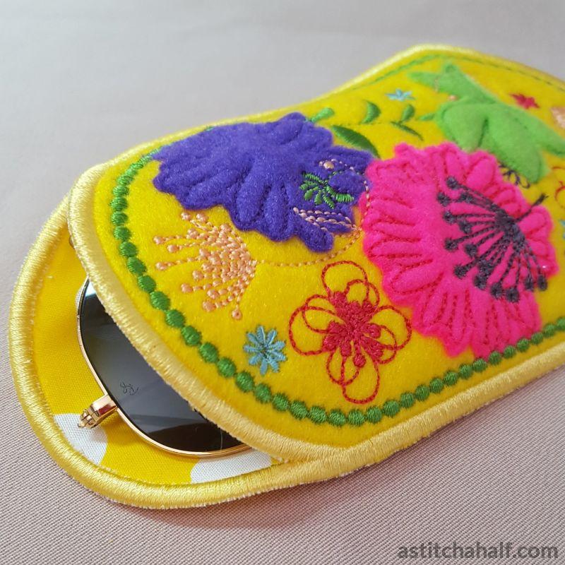 Spring Garden Eyeglass Case - aStitch aHalf