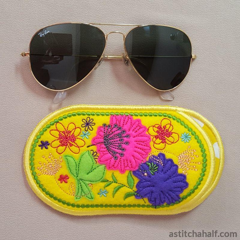 Spring Garden Eyeglass Case - aStitch aHalf